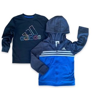 Adidas Zip Hoodie & Long Sleeve Tee